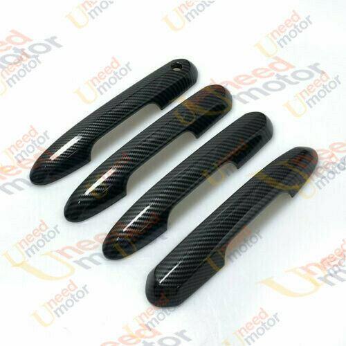 Fit 2019-2021 Toyota Highlander Car Side Door Handle Cover Trim (Carbon Fiber Print)