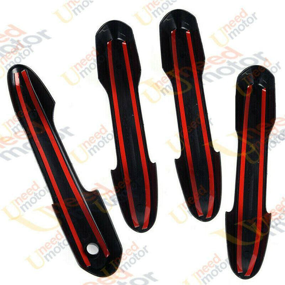 Fit 2019-2021 Toyota Highlander Car Side Door Handle Cover Trim (Carbon Fiber Print)