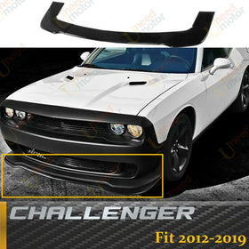 Se adapta al divisor de alerón de parachoques delantero Dodge Challenger SXT SRT 2012-2019 (negro brillante)