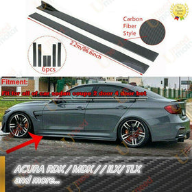 Fit ACURA Rocker Panel Lips Side Body Skirt Extensions Sedan COUPE