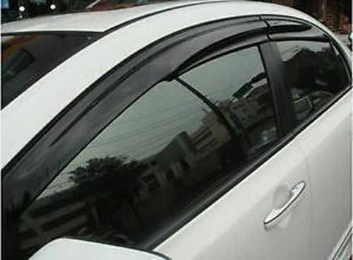 Ajuste 2008-2014 Subaru WRX STI 3D Mugen Style Vent Window Viseras Rain Sun Wind Guards Shade Deflectors - 0