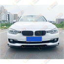 Fits 2013-2018 BMW F30 F31 3-SERIES Sedan Base Front Bumper Lip (Gloss Black)-3