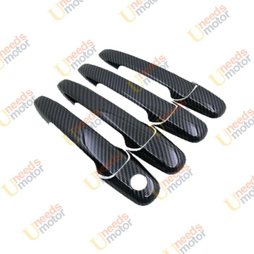Cubiertas para manijas de puertas de automóviles Ford Explorer 2011-2019 (impresión de fibra de carbono, Smart Holes) 