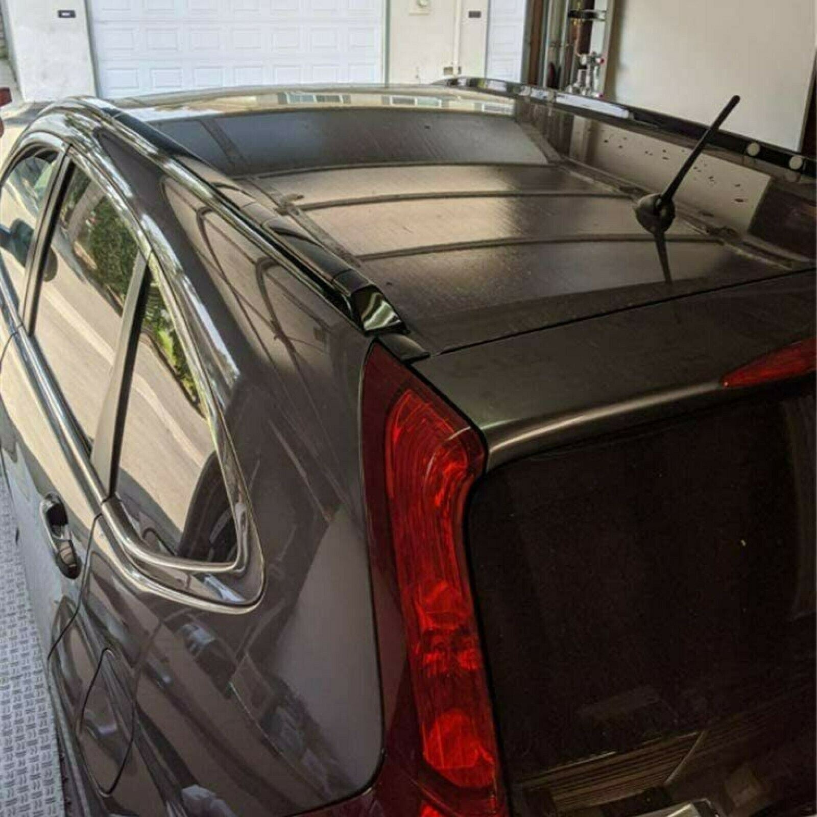 Ajuste 2012-2016 Honda CRV CR-V negro plateado portaequipajes barra de riel lateral juego de barras transversales