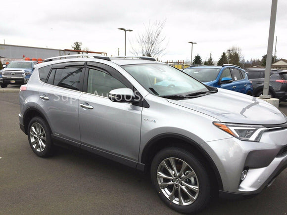 Fit 2013-2018 TOYOTA Rav4 3D Mugen Style Vent Window Visors Rain Sun Wind Guards Shade Deflectors