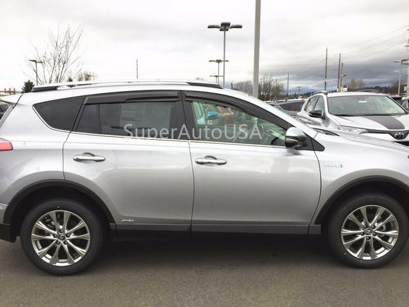 Fit 2013-2018 TOYOTA Rav4 3D Mugen Style Vent Window Visors Rain Sun Wind Guards Shade Deflectors