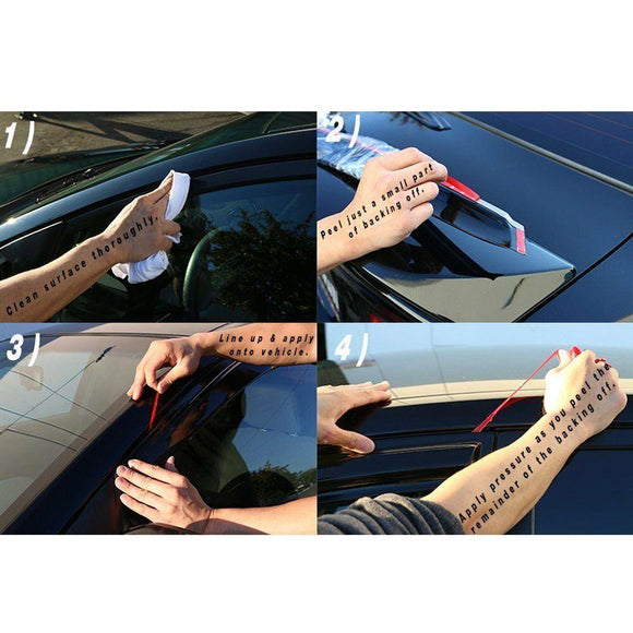 Fit 2013-2018 TOYOTA RAV4 Out-Channel Vent Window Visors Rain Sun Wind Guards Shade Deflectors