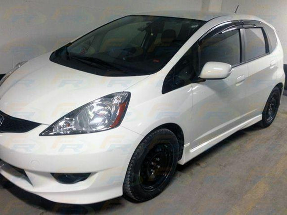 Se adapta a Honda Fit JAZZ 2009-2013, viseras para ventanas con ventilación estilo Mugen 3D, protectores contra la lluvia, el sol y el viento, deflectores de sombra 