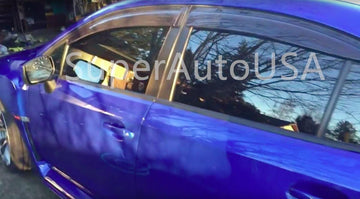 Se adapta a Subaru WRX STI 2012-2021, viseras para ventanas con ventilación de canal exterior, protectores contra la lluvia, el sol y el viento, deflectores de sombra 