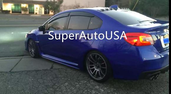 Fit 2012- 2021 Subaru WRX STI Out-Channel Vent Window Visors Rain Sun Wind Guards Shade Deflectors