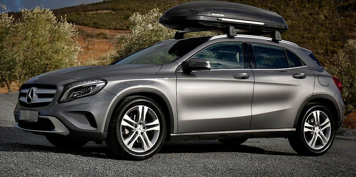 Compatible con Mercedes Benz GLA 2014 -2019 portaequipajes de barra transversal de techo superior.