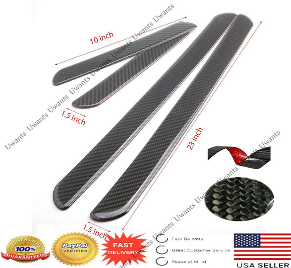 Fit iM iQ CHR Scuff Plate Door Sill Panel Step Protector Kit (Carbon Fiber Print)
