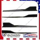 Universal Side Skirts Body Kit Rocker Panels Splitters Winglet Wings (Black, 4 pcs)-3