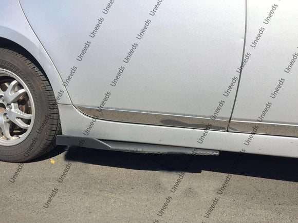 Universal Side Skirts Body Kit Rocker Panels Splitters Wings (Carbon Fiber Print)