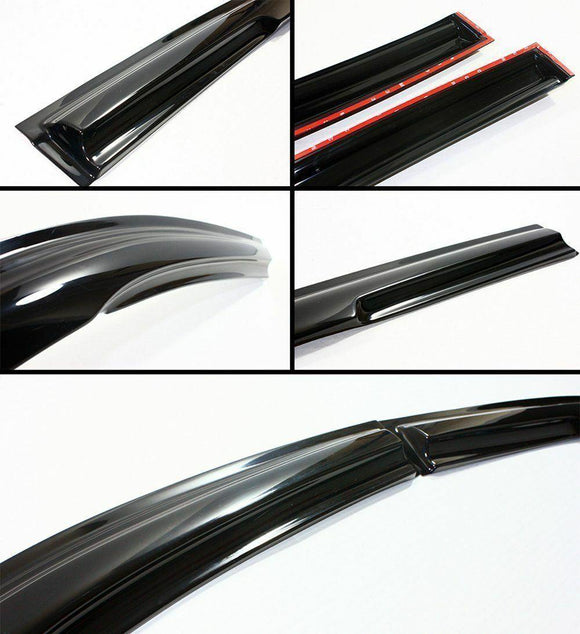 Compatible con Honda 8TH CIVIC SEDAN 2006-2011, viseras para ventanas con ventilación estilo Mugen 3D, protectores contra la lluvia, el sol y el viento, deflectores de sombra 
