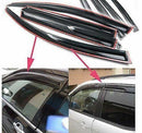 Compatible con Honda 8TH CIVIC SEDAN 2006-2011, viseras para ventanas con ventilación estilo Mugen 3D, protectores contra la lluvia, el sol y el viento, deflectores de sombra -5