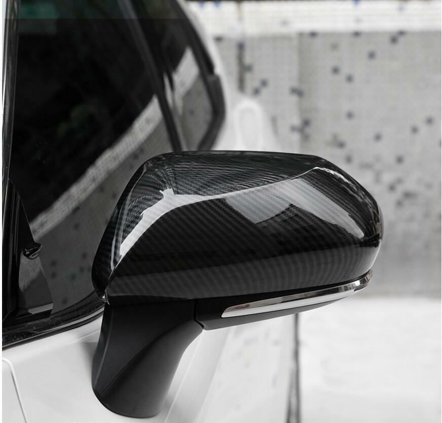 Fit 2018-23 Toyota Camry Side Door Rearview Mirror Cover Trim (Carbon Fiber Print)