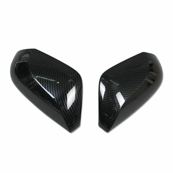 Fit 2018-23 Toyota Camry Side Door Rearview Mirror Cover Trim (Carbon Fiber Print)