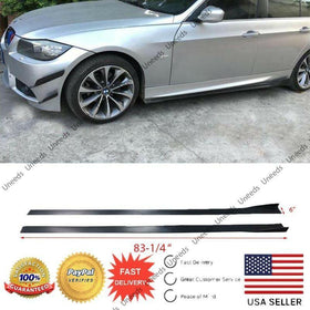 Fits Audi A6 A8 Black Side Skirts Body Kit Rocker Panels Splitters