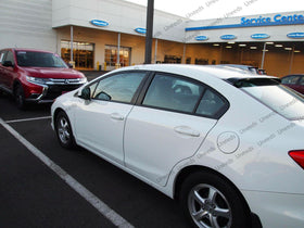 Fit 2012-2015 Honda Civic 4Dr ABS Black Rear Roof Window Visor Spoiler 3D JDM