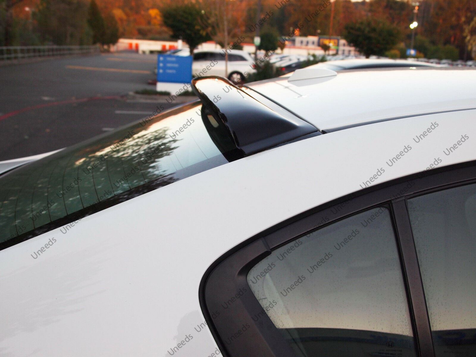 Ajuste 2012-2015 Honda Civic 4Dr ABS negro techo trasero ventana visera Spoiler 3D JDM