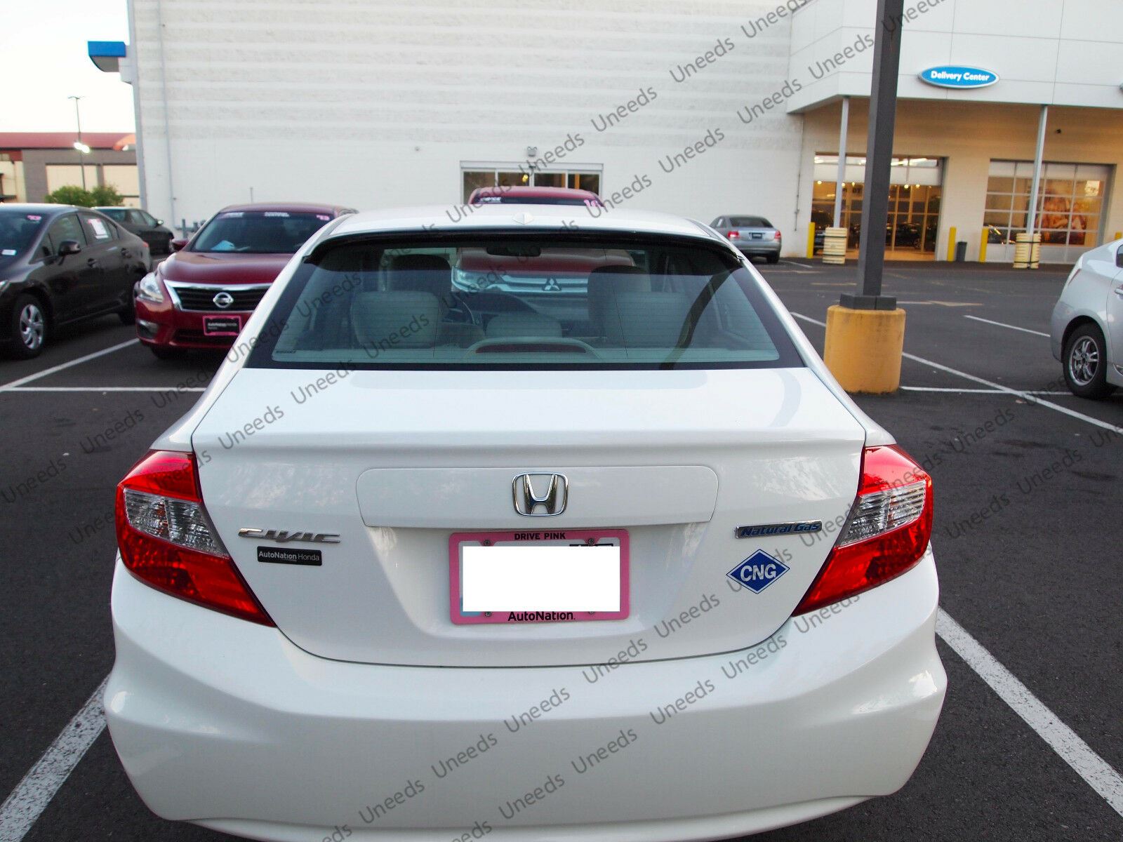 Ajuste 2012-2015 Honda Civic 4Dr ABS negro techo trasero ventana visera Spoiler 3D JDM-5