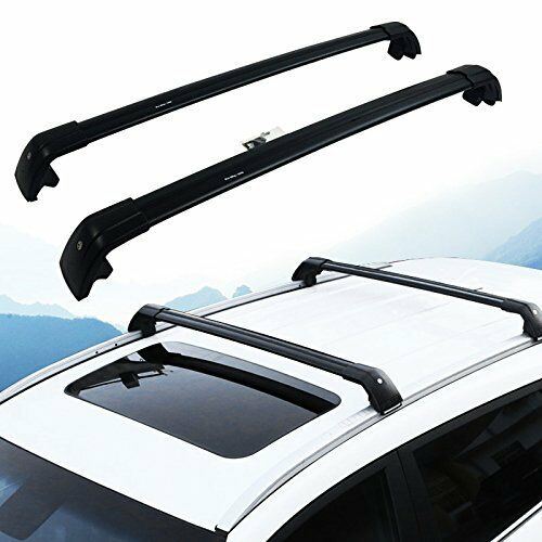 Fit 2016-2019 MINI CLUBMAN Black Baggage Luggage Cross Bar