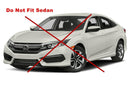 Rain Guard & Visors - 3D Mugen Style | Fits Honda Civic ( 2017-2021 )-4