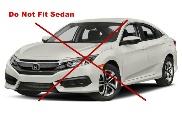 Rain Guard & Visors - 3D Mugen Style | Fits Honda Civic ( 2017-2021 )