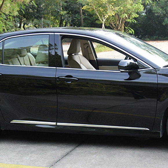 Fit 2018-2023 Toyota Camry ABS Body Side Door Molding Cover Trim Decor (Chrome)