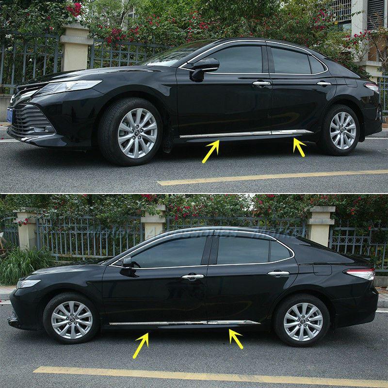 Chrome ABS Door Moldings For Toyota Camry 2018-2023 – 4-Piece Side Trim Kit