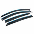 Compatible con WRX STI Impreza Sedan 2012-2021, molduras cromadas con clip, viseras para ventanas, protectores contra la lluvia, el sol y el viento, deflectores de sombra -6