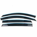 Compatible con WRX STI Impreza Sedan 2012-2021, molduras cromadas con clip, viseras para ventanas, protectores contra la lluvia, el sol y el viento, deflectores de sombra -7