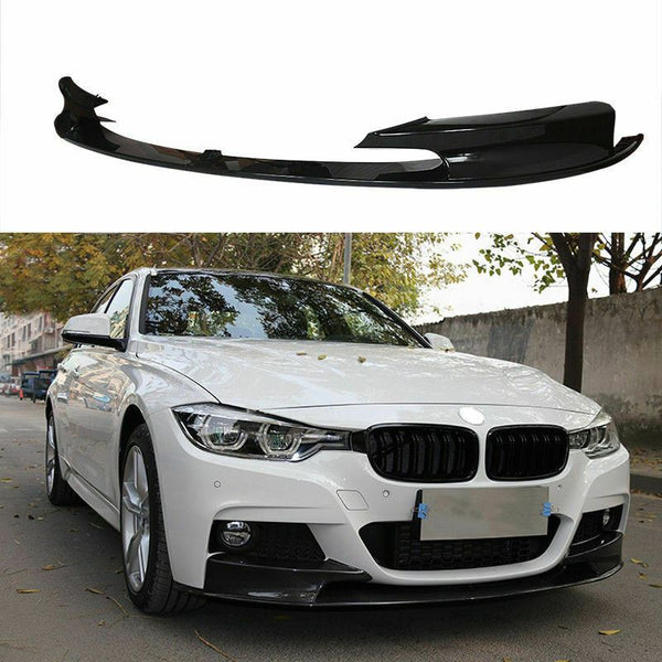 Ajuste 2012-2018 BMW F30 3 Series M estilo parachoques delantero inferior labio (impresión de fibra de carbono)