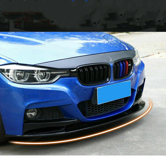 Parachoques delantero estilo M compatible con BMW F30 3 Series 2012-2018, borde inferior (impresión de fibra de carbono) 