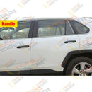Fit 2019-2021 Toyota RAV4 Car Side Door Handle Cover Trim (Carbon Fiber Print, Smart Holes)-8