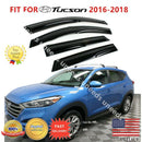For Hyundai Tucson 2016-2018 3D Mugen Style Vent Window Visors Rain Sun Wind Guards Shade Deflectors-10