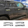 Fit 2010-2021 Toyota 4Runner External Door Handle Knobs Trim Decor Cover (Chrome)