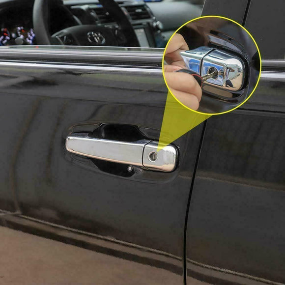 Fit 2017-2019 LAND CRUISER External Door Handle Knobs Trim Decor Cover (Chrome)