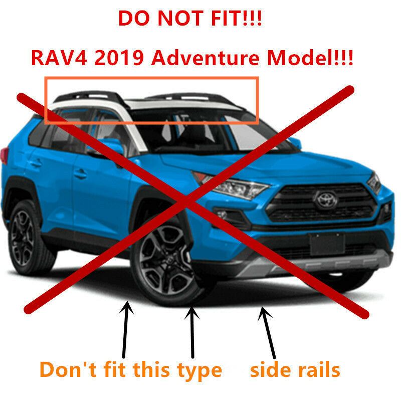 Compatible con 2019-2020 Toyota RAV4 OE Style Top Roof Rack Crossbars Holder Carrier - 0