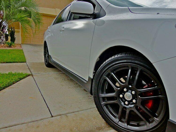 Fit 2014-2019 Toyota Corolla Side Skirts Body Kits (Unpainted Matte Black)