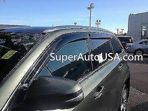 Fit 2018-2021 Toyota CH-R CHR Out-Channel Vent Window Visors Rain Sun Wind Guards Shade Deflectors