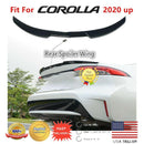 Fit 2020-2021 Toyota Corolla Rear Tail Trunk Spoiler Wing (Unpainted / Matte Black)-6