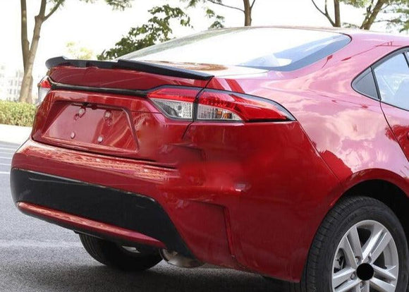 Fit 2020-2021 Toyota Corolla Rear Tail Trunk Spoiler Wing (Unpainted / Matte Black)