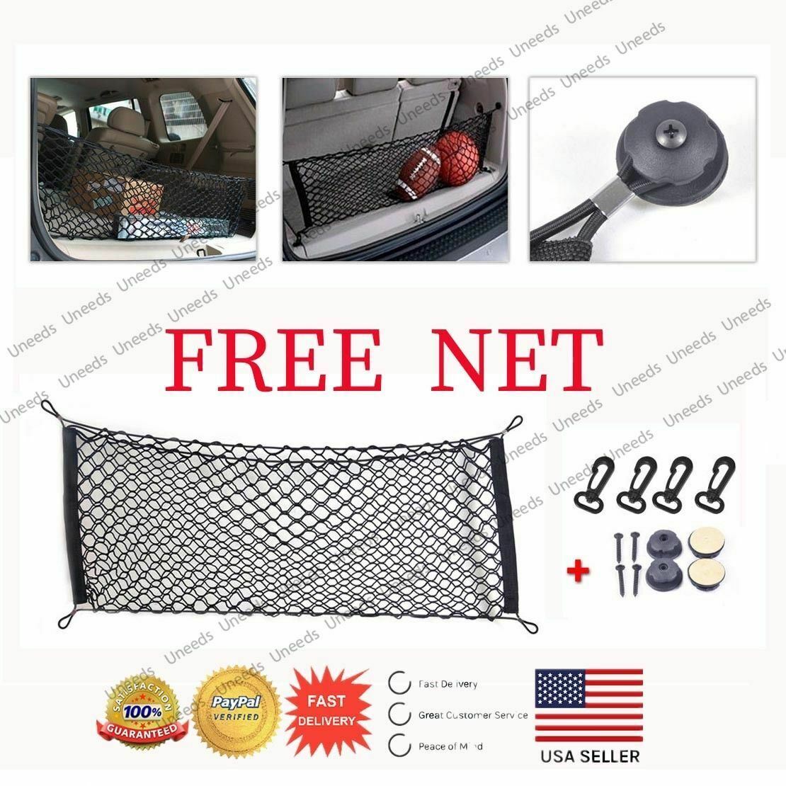 Fits 2019-2020 Infiniti QX50 Luggage Rear Trunk Retractable Tonneau Cargo Cover and Free Net (Black)