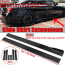 Fit BMW Side Skirt Extensions Splitters Lip Polypropylene 78.7"/2m (Gloss Black)-2