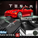 Fit 2017-2020 Tesla Model 3 Floor Mats Anti Spill Lazer Cut Floor Mats-2