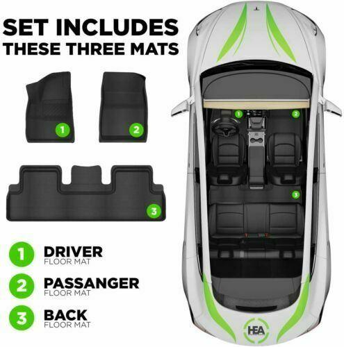 Fit 2017-2020 Tesla Model 3 Floor Mats Anti Spill Lazer Cut Floor Mats