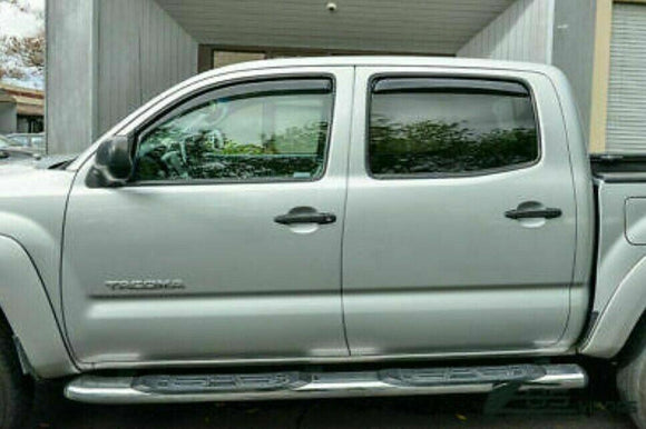 Fit 2016-2023 Toyota Tacoma In-Channel Vent Window Visors Rain Sun Wind Guards Shade Deflectors