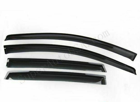 Se adapta a Mitsubishi Lancer 2008-2017, viseras para ventanas con ventilación de canal exterior, protectores contra la lluvia, el sol y el viento, deflectores de sombra 